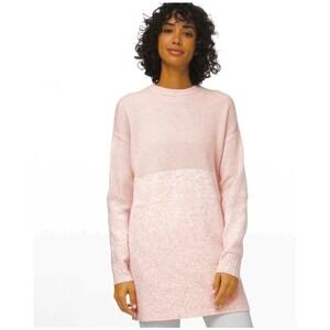 LULULEMON RESTFUL INTENTION  HEATHERED PINK‎ TUNIC SWEATER SIZE XL